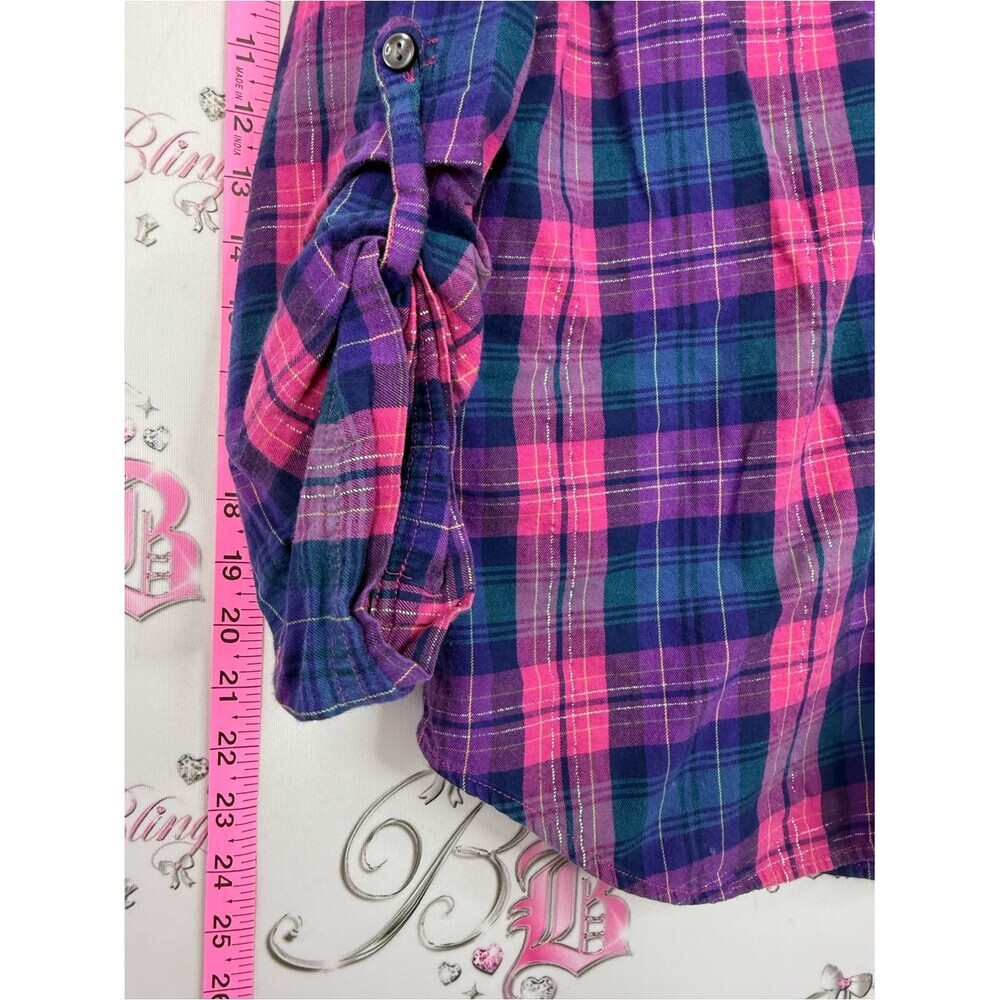 Victoria's Secret shirt Pink & Purple Plaid Button-Down Shirt - Picture 3 of 11